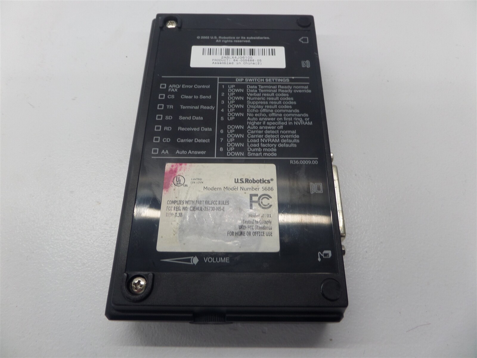 US Robotics 56K V.92 Fax Modem 5686 64-005686-05