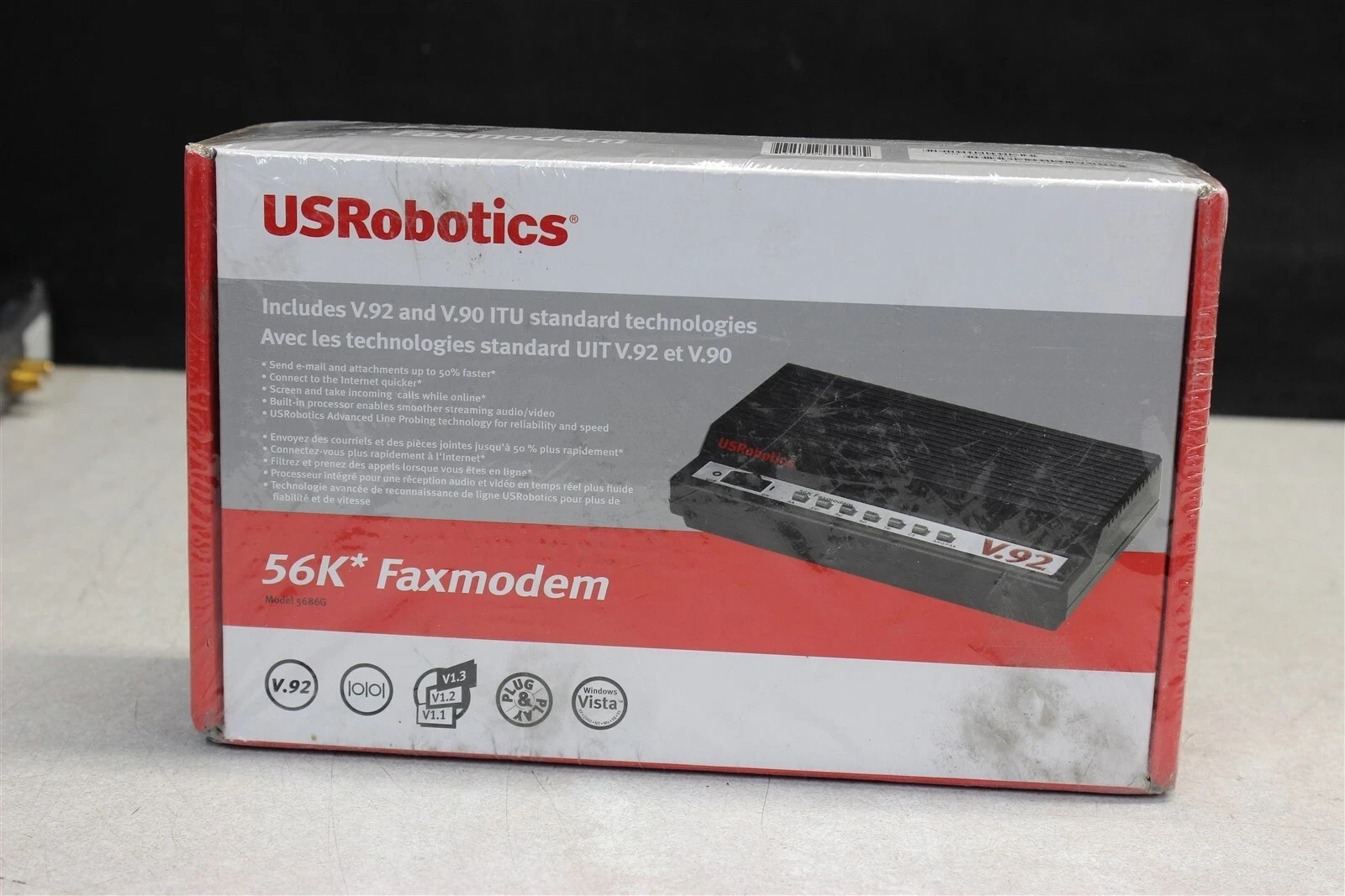 USRobotics 5686G External 56K Faxmodem V92 & V90 New