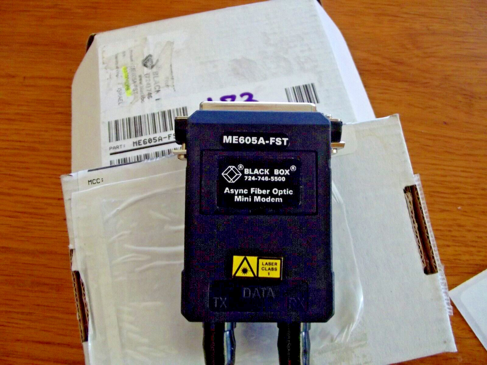 Black Box ME605A-FST Async Fiber Optic Modem, nsn 6030-01-484-0476