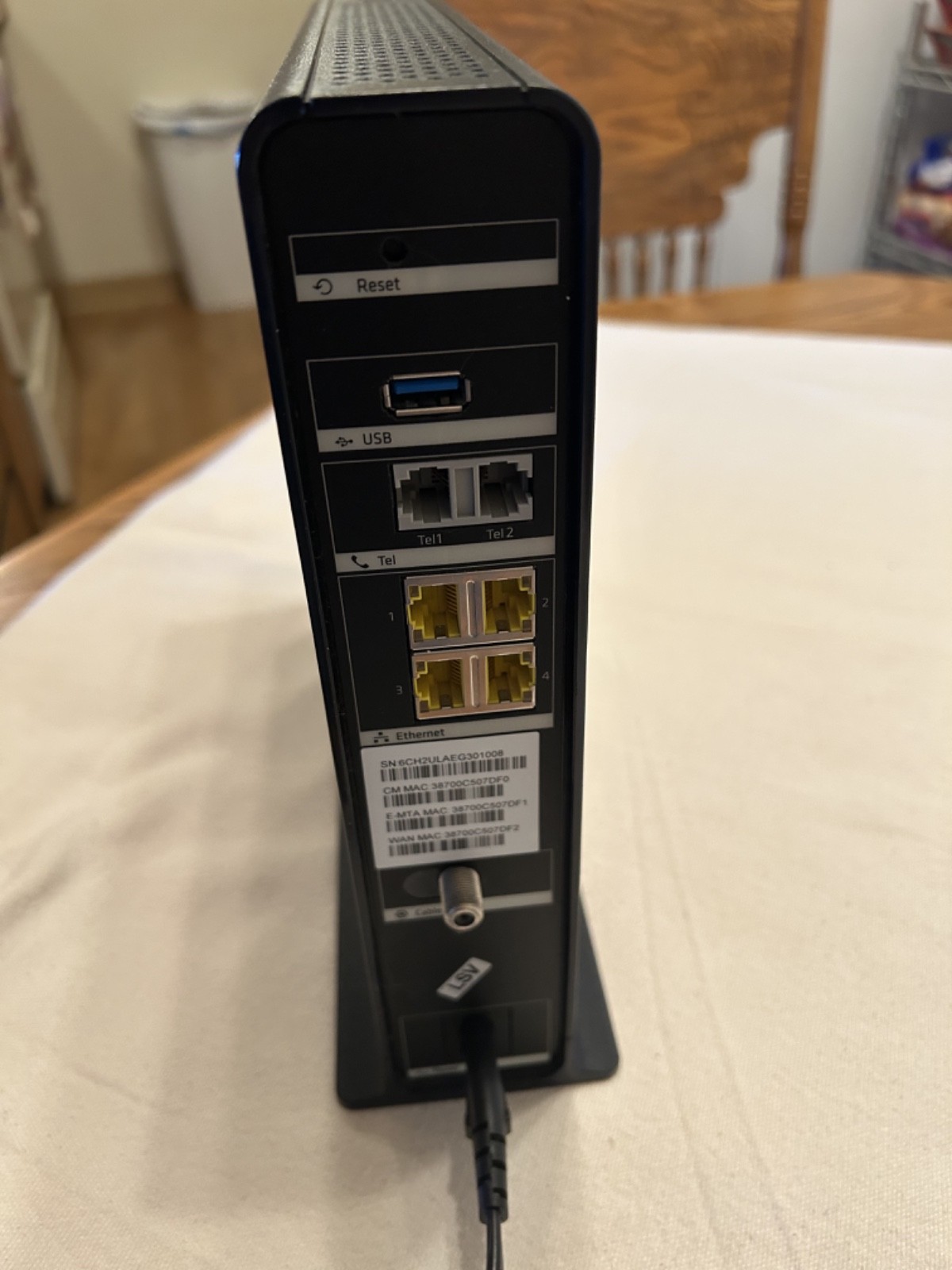 ARRIS Touchstone TG2472G Cable Voice Gateway Modem Home Office WiFi Black
