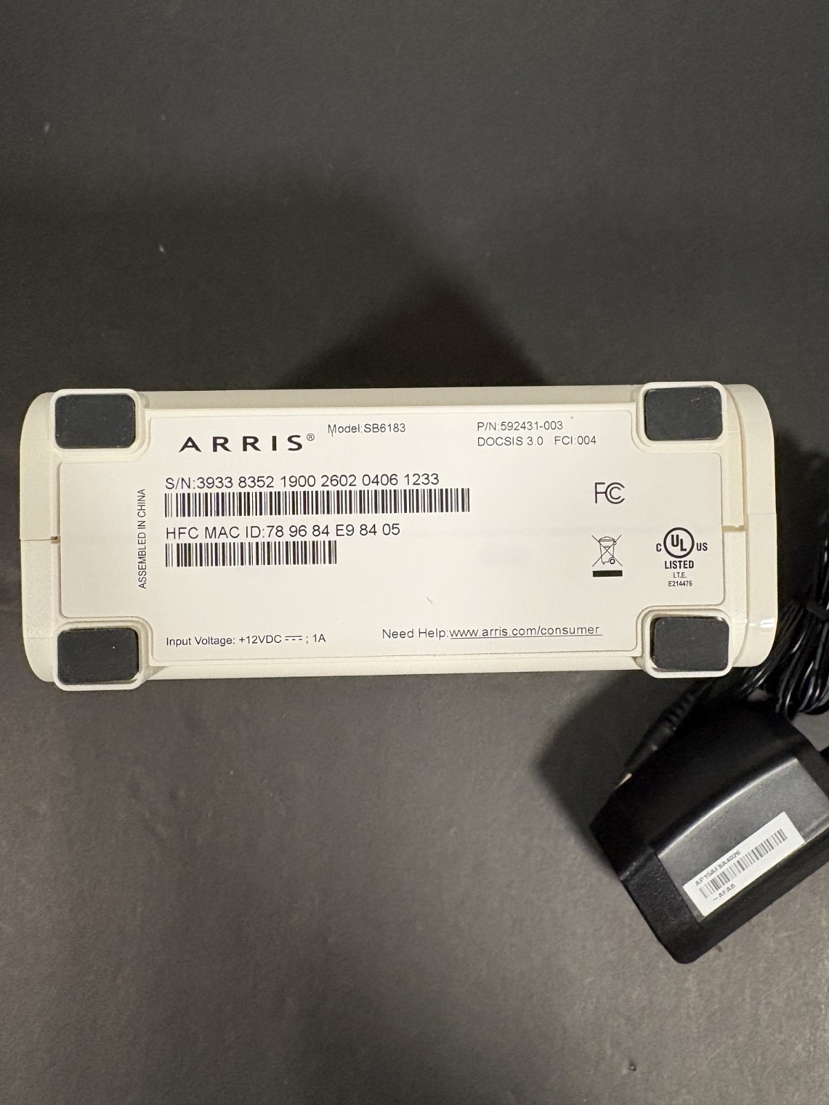 ARRIS SURFboard SB6183 DOCSIS 3.0 Cable Modem 16×4 686Mbps Tested