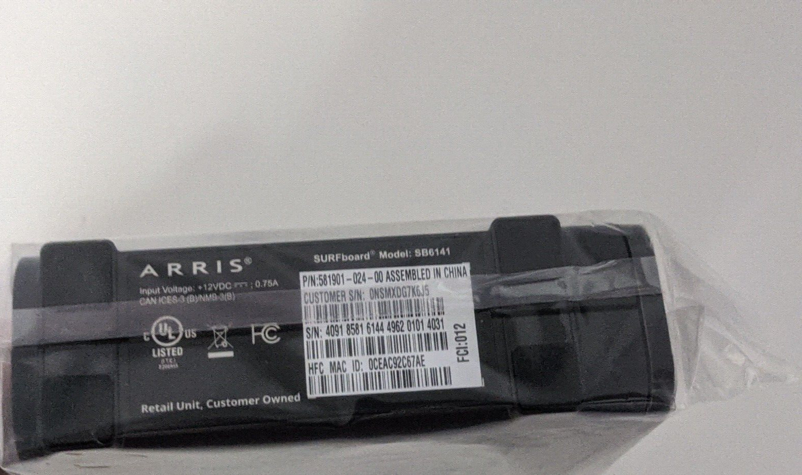 ARRIS SURFBOARD CABLE MODEM SB6141