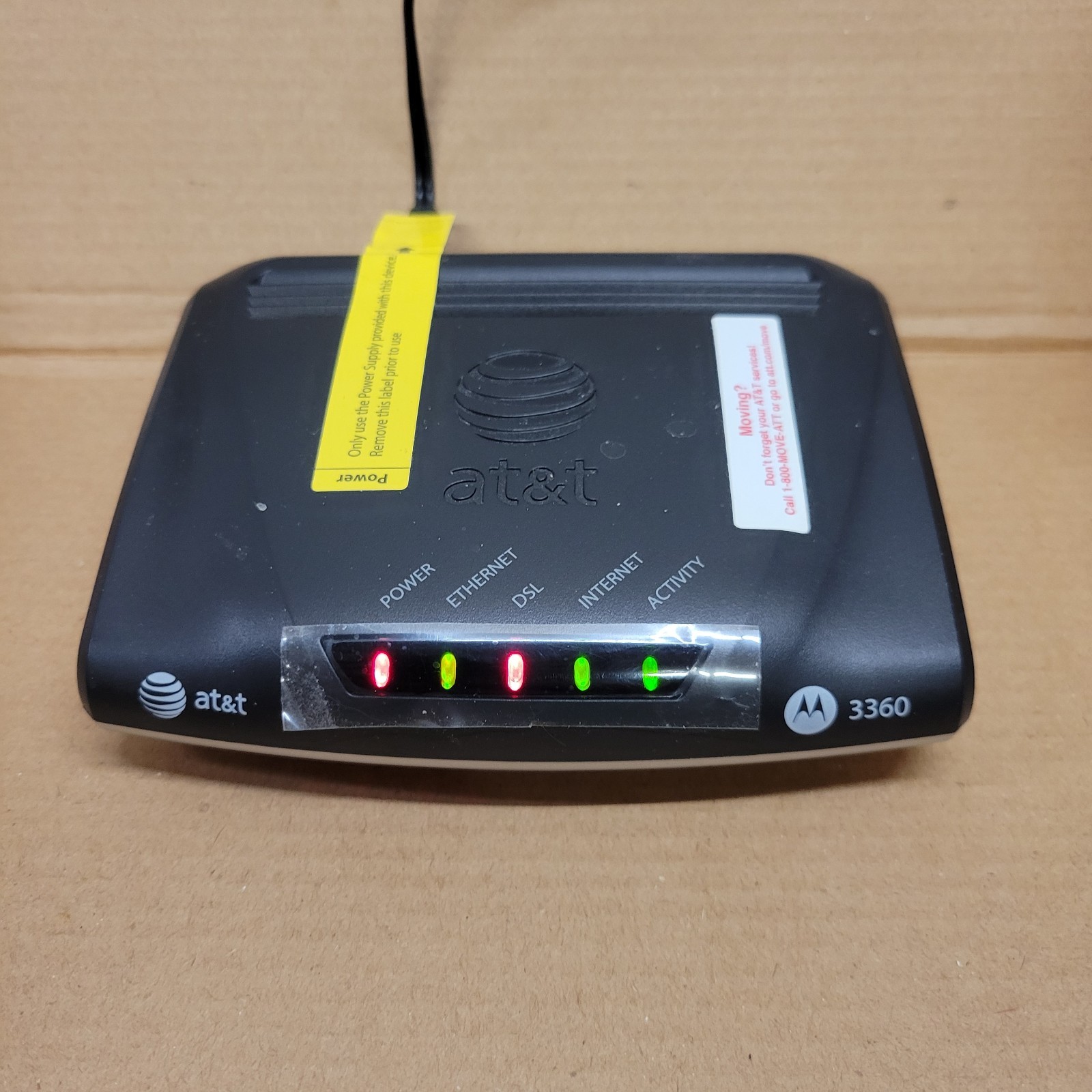 Motorola 3360 Modem – For Use With AT&T DSL High Speed Internet & FASTACCESS DSL