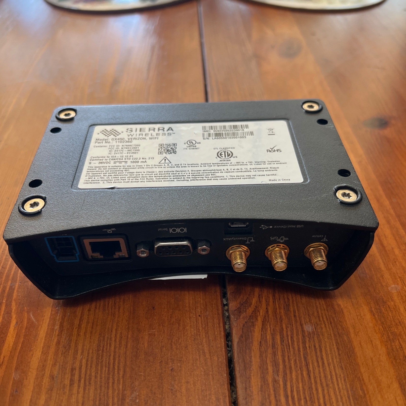 Sierra Wireless AirLink GX450 Verizon WiFi LTE Gateway Modem 1102360 Rugged 4G