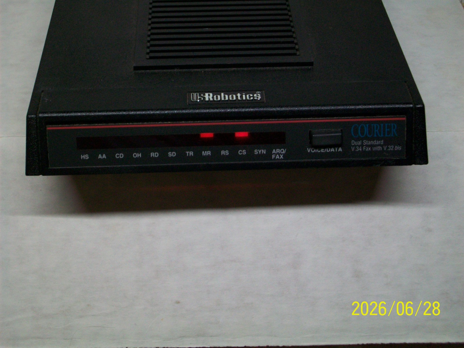 U.S Robotics 3453C V.34 Courier Business Modem Box adapter tested Power On