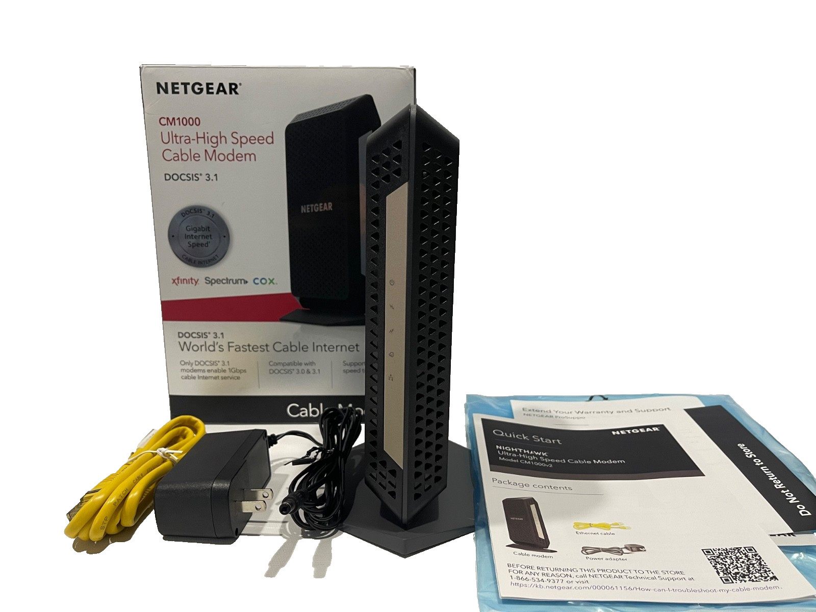 NETGEAR CM1000v2 DOCSIS 3.1 Gigabit Cable Modem NEW Open Box Fast Shipping