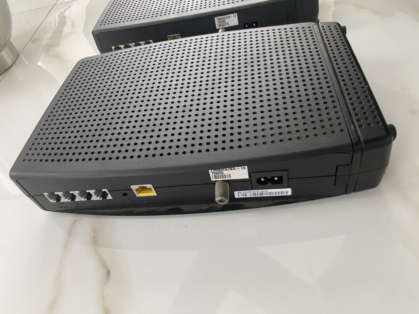 ARRIS TM804G TOUCHSTONE BLACK MODEM TM04DHD804 LOT OF 2 USED