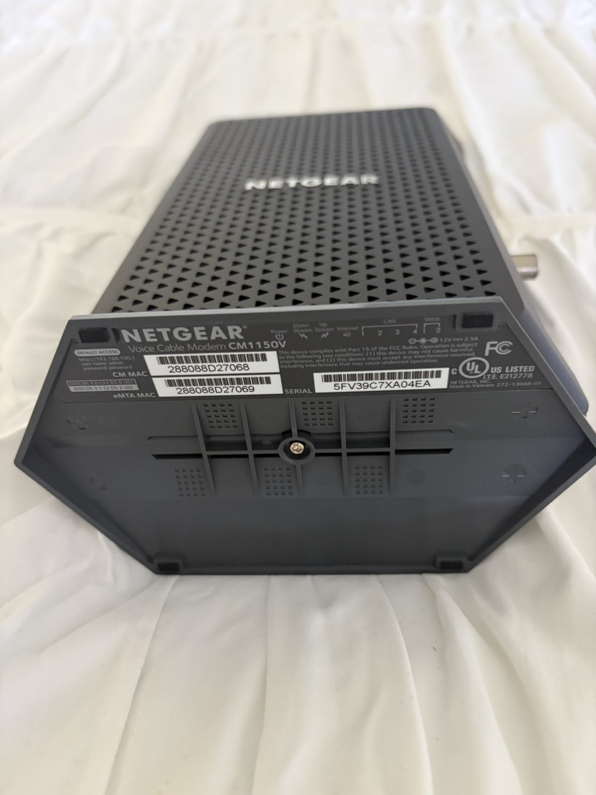 NETGEAR CM1150V Nighthawk Multi-Gig Speed Cable Modem for XFINITY Voice AC