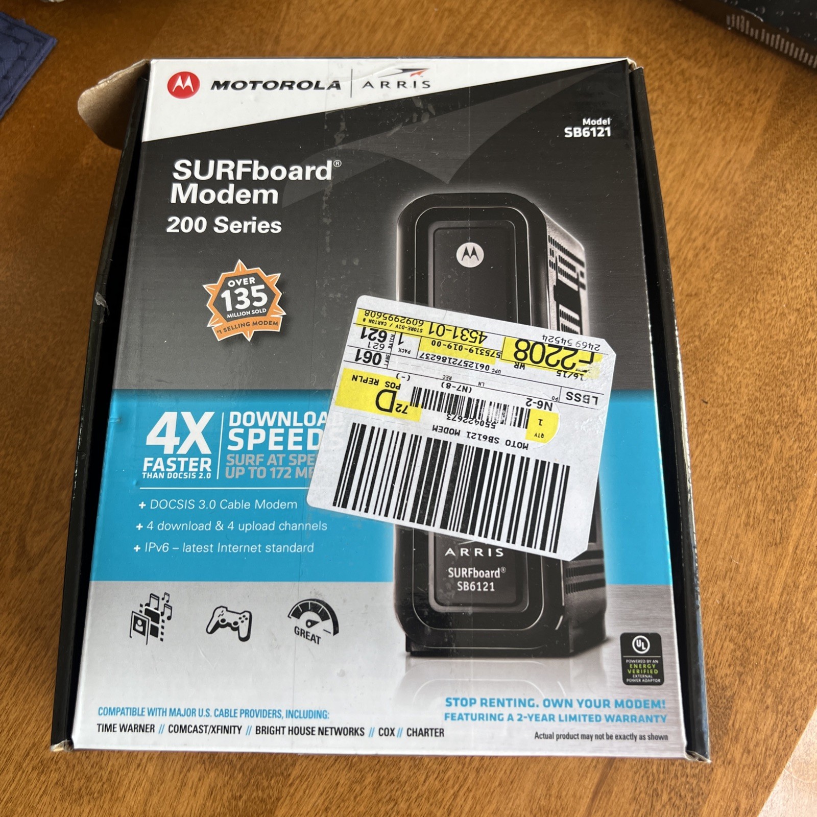 Motorola SURFboard eXtreme Cable Modem SB6121 DOCSIS 3.0