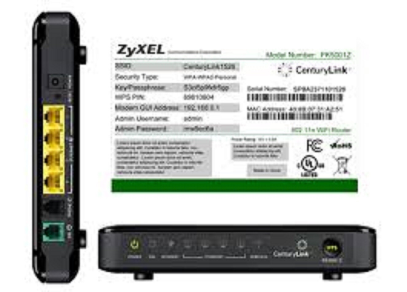 ***NEW IN BOX! CENTURYLINK APPROVED ZYXEL PK5001Z DSL MODEM ROUTER COMBO***