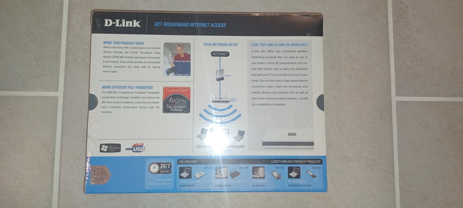 D-Link DCM-202 Broadband Cable Modem – New – Sealed