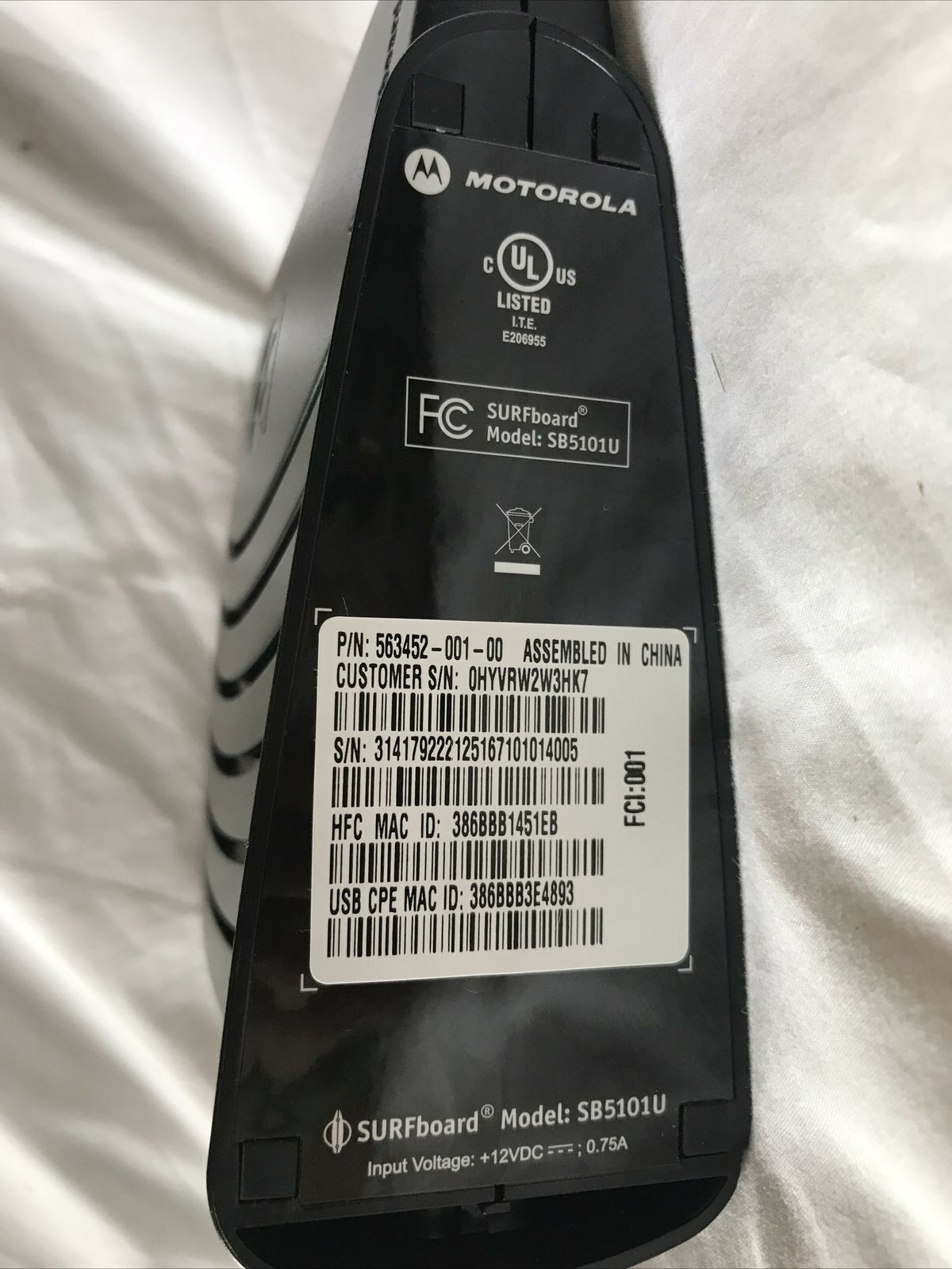 Motorola SURFboard SB5101U Cable Modem