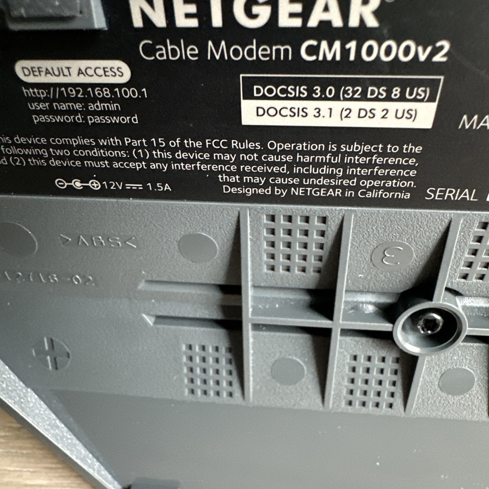 NETGEAR Nighthawk CM1000 DOCSIS 3.1 Mid/high-Split Cable Modem,Black-LN
