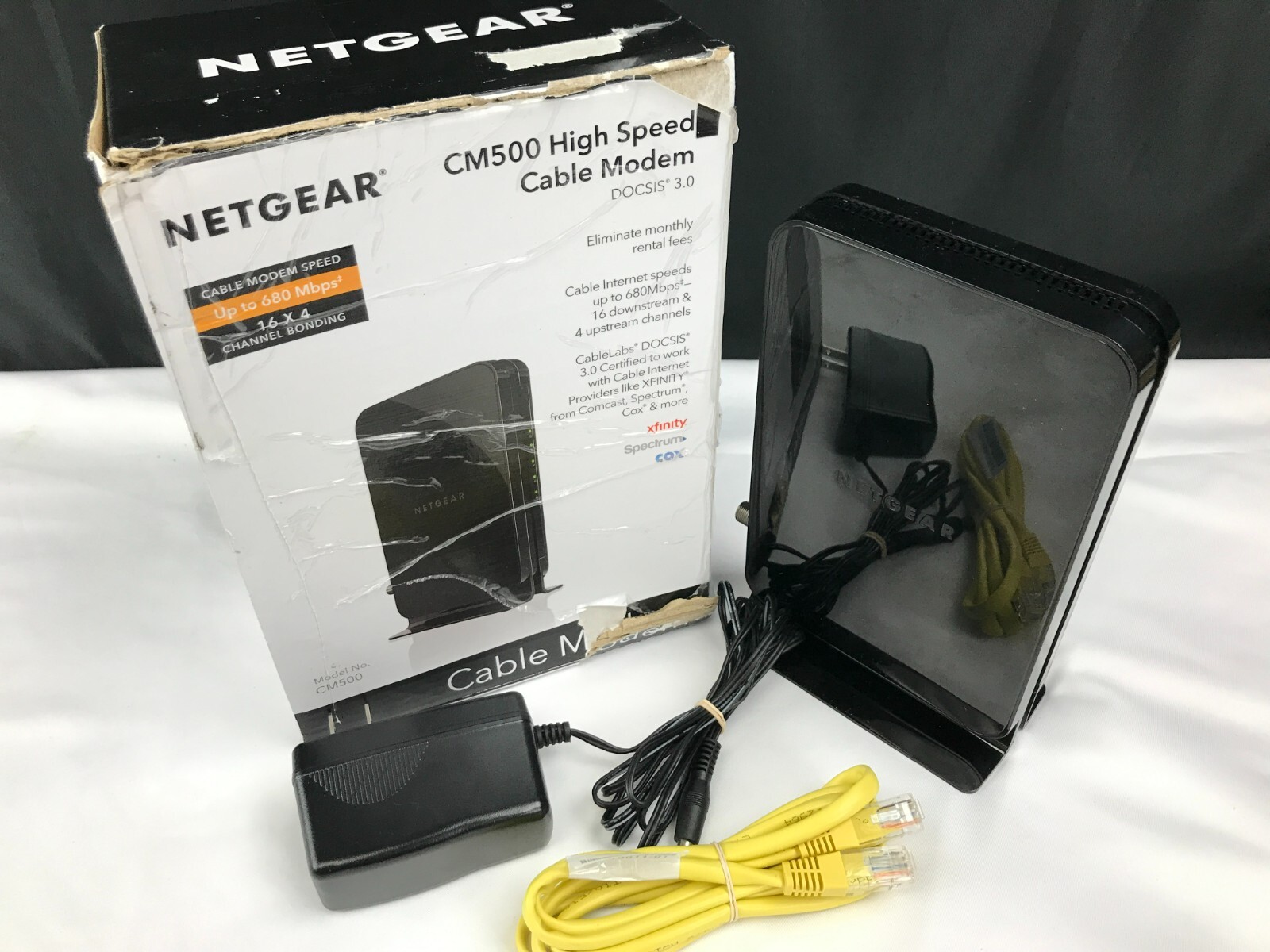 NETGEAR CM500 Cable Modem – 680 Mbps – Black