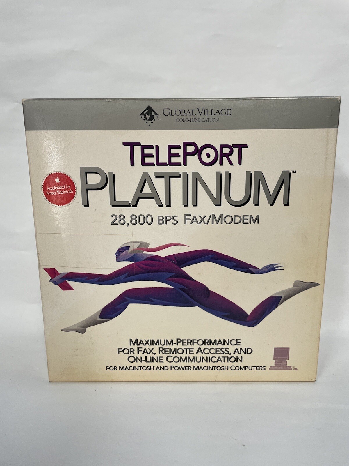 Global Village TELEPORT PLATINUM 33.6 KBPS fax/modem Power Macintosh – Complete