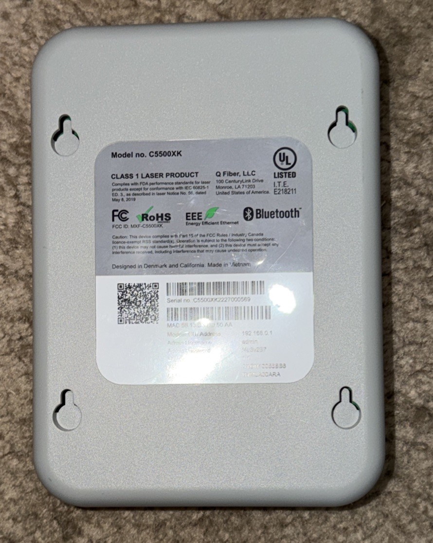 Quantum Fiber C5500XK High Performance Modem *Free-Ship*