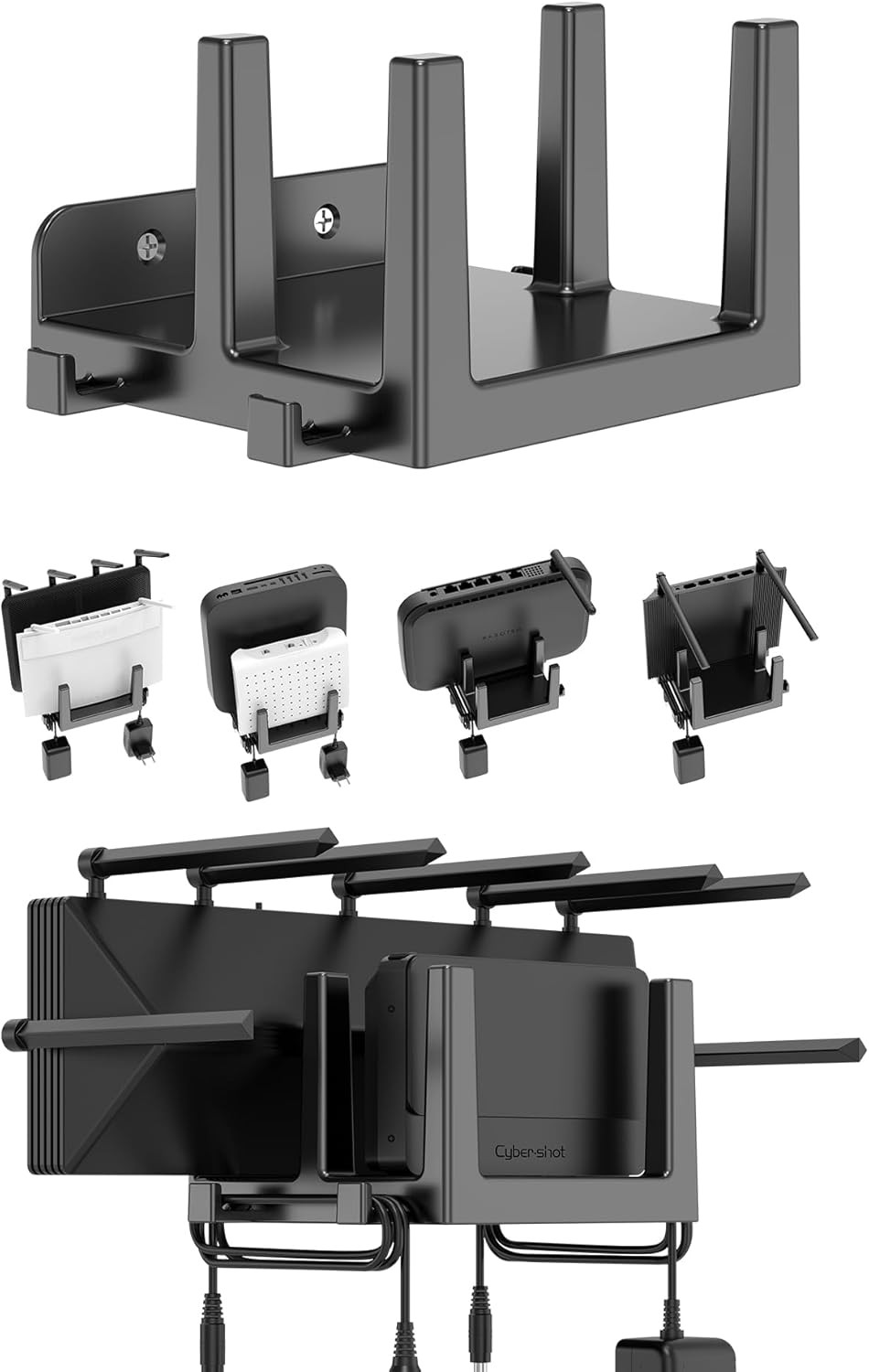 Wall Shelf for Router, Modem & Cable Box