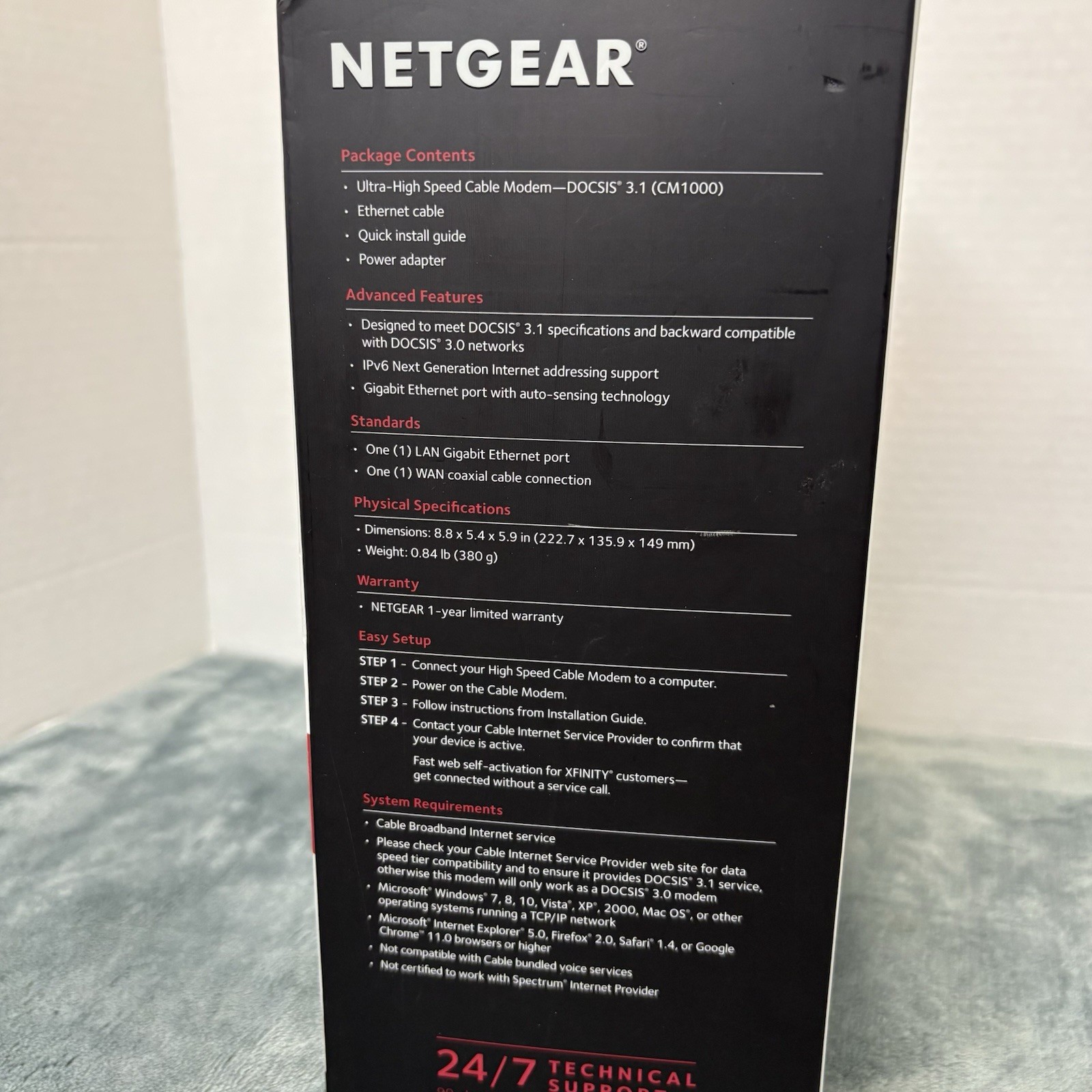 NETGEAR CM1000 High-Speed Cable Modem (Upto 6 Gbps)