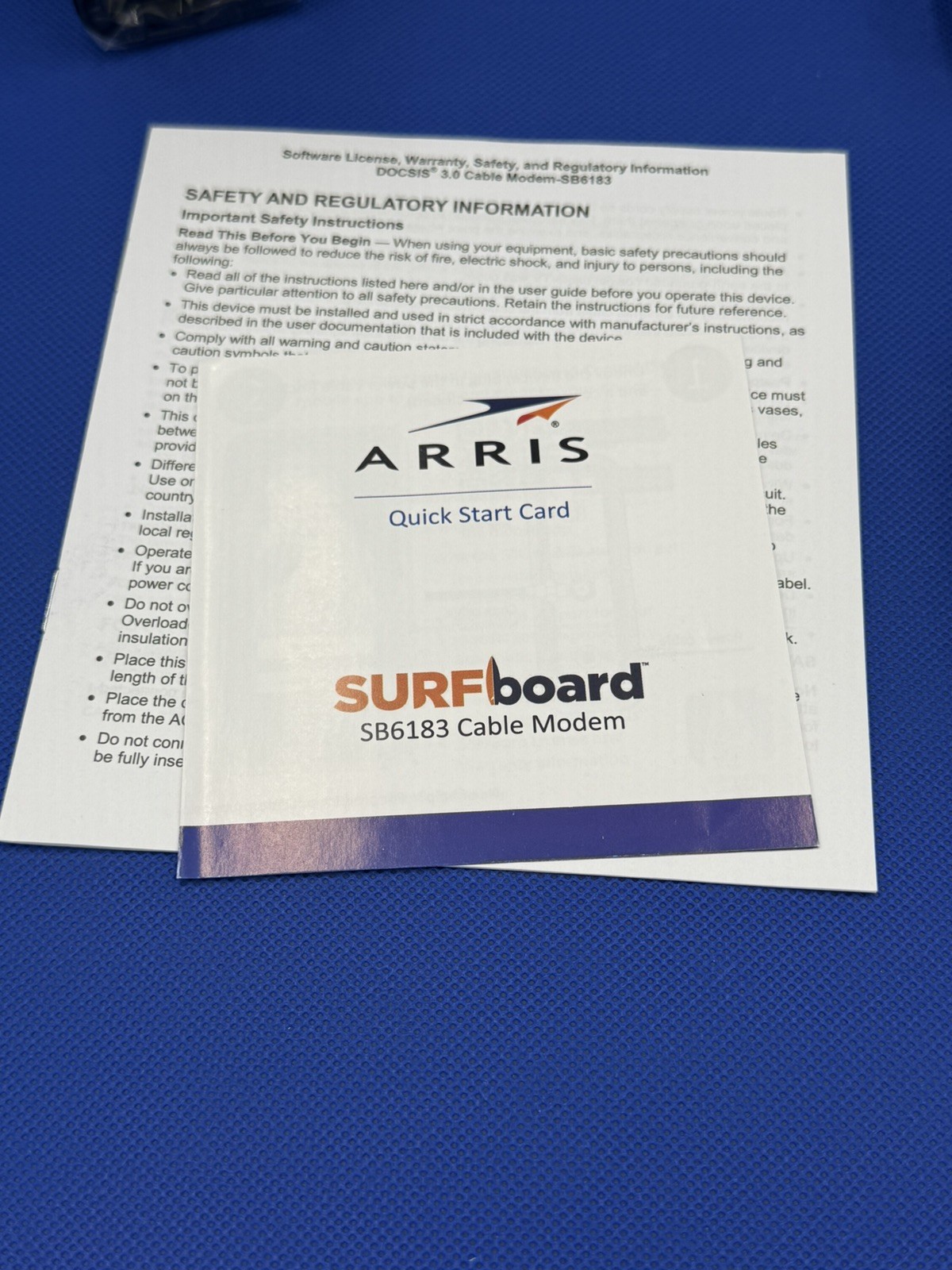 ARRIS SURFboard SB6183 DOCSIS 3.0 Cable Modem 16×4 Black