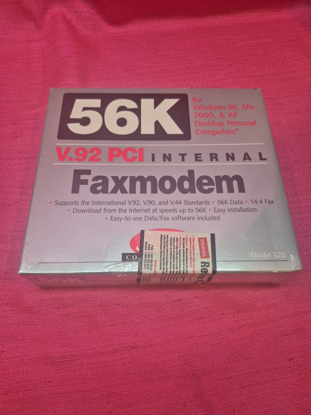Sterling Model S20 56K FaxModem V.92 PCI Internal New in Sealed Box!