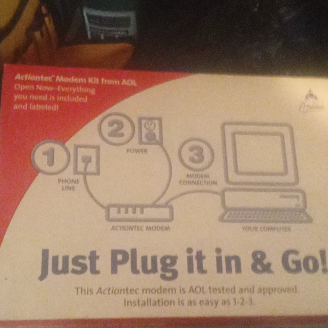 Vintage Rare Modem Kit from AOL Dial-Up Internet Connectivity New Sealed