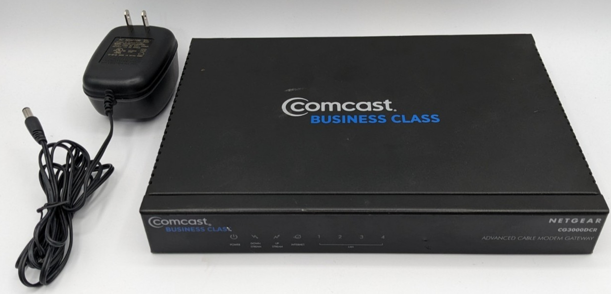 NETGEAR Comcast Business Class Cable Modem CG3000DCR DOCSIS 3.0 1 GigaBit