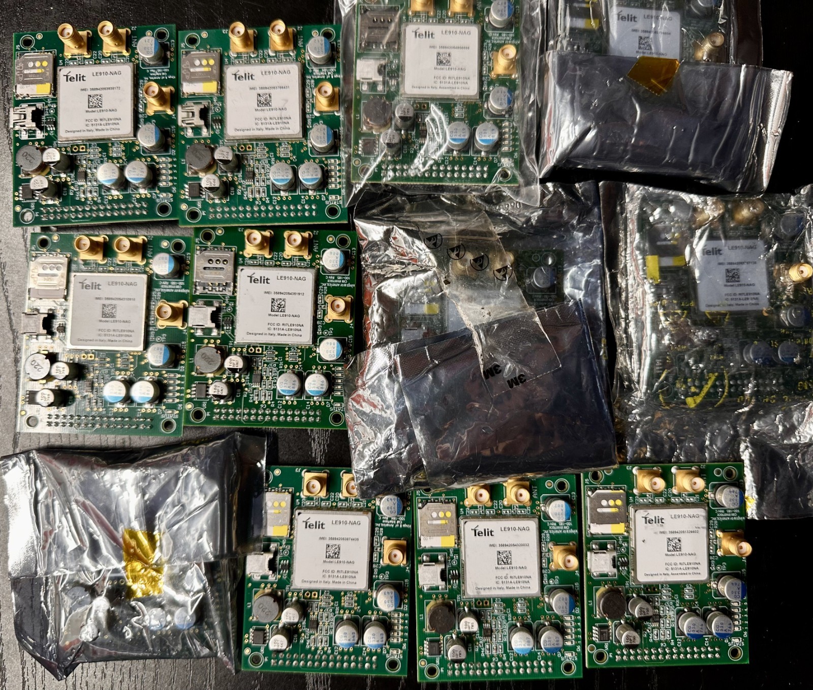 Lot of 12 Telit LE910-NAG LTE 4G Modem Development Boards AS-IS