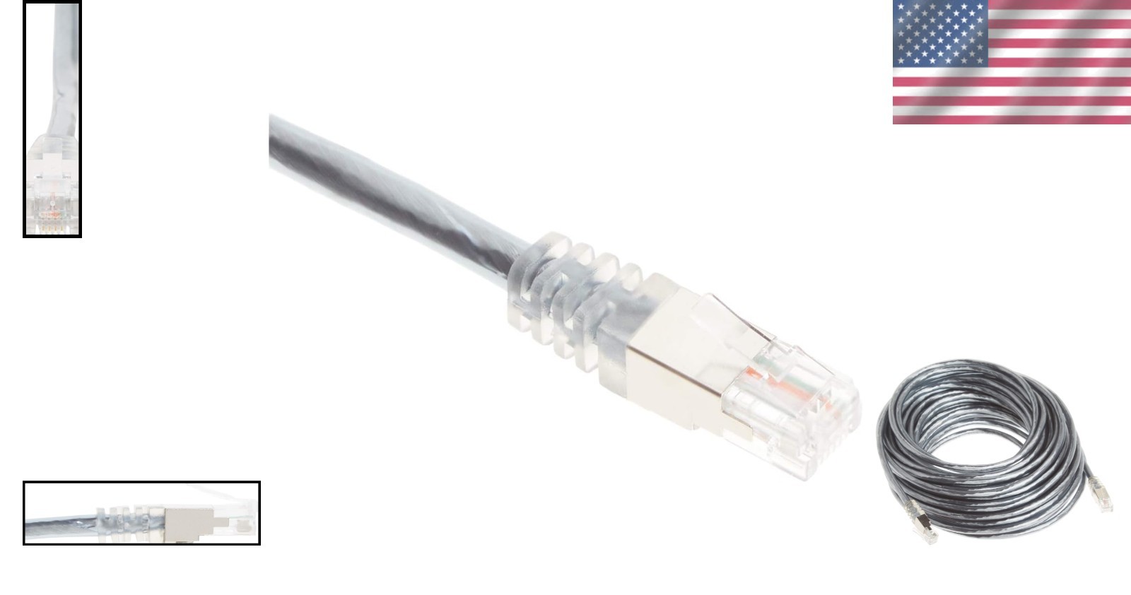 High Speed 50ft RJ11 Modem Cable – Gray Ethernet Connector