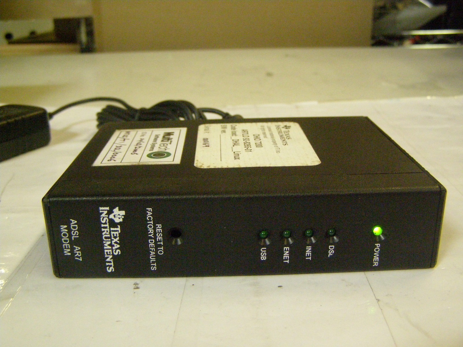 Texas Instruments ADSL AR7 Ethernet Bridge Router Modem
