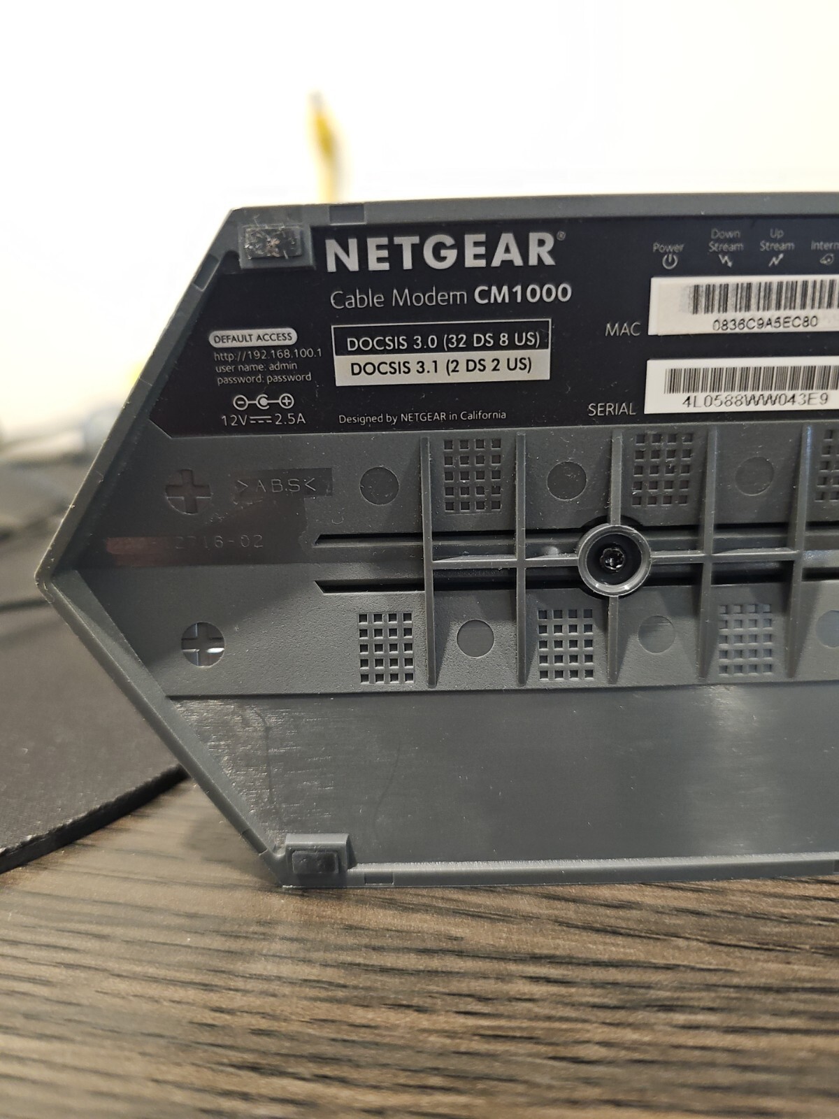 NETGEAR CM1000 DOCSIS 1000Mbps Cable Modem (CM1000-1AZNAS)