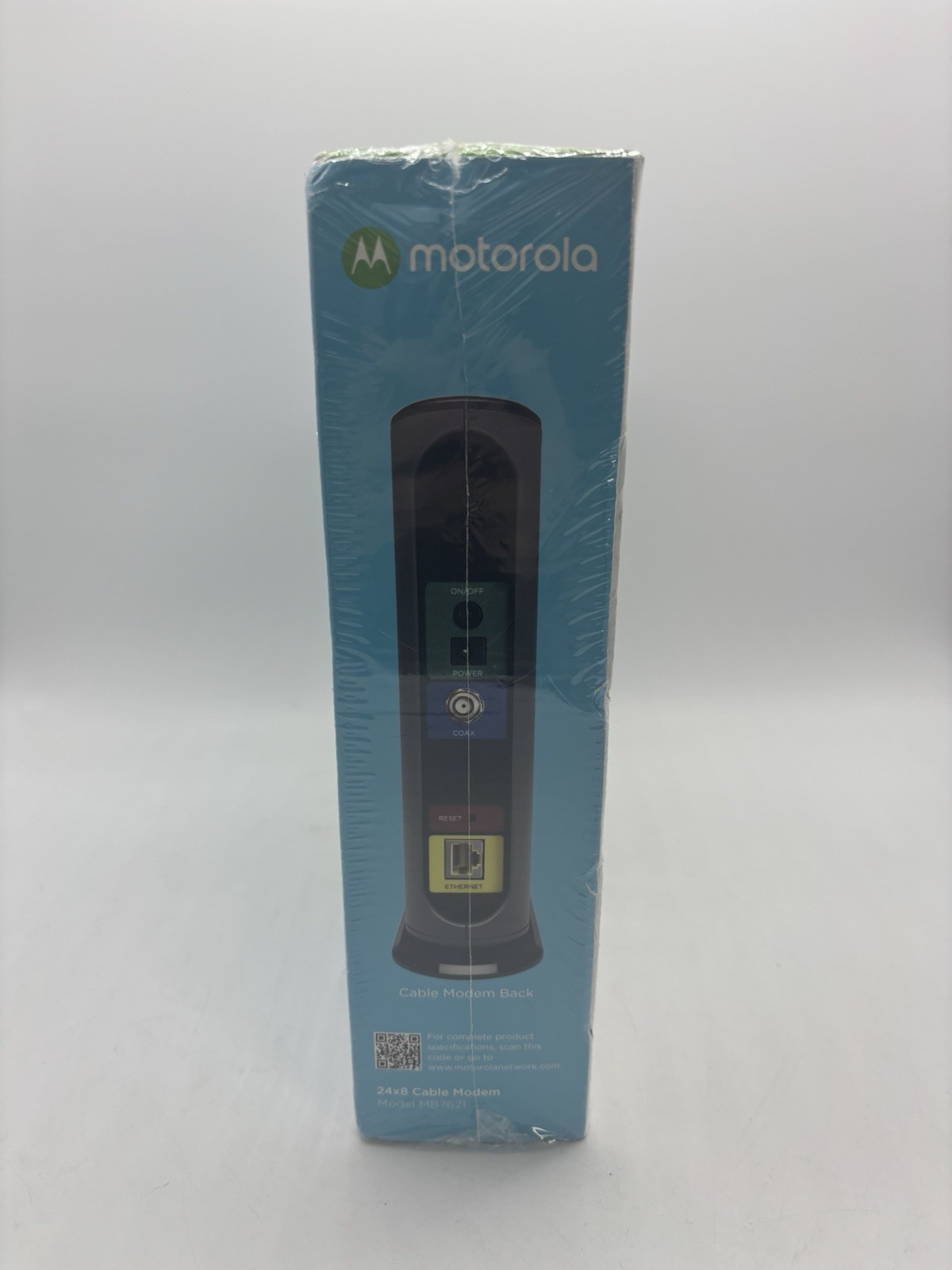 New Motorola 24×8 Cable Modem Model MB7621 DOCSIS 3.0 – AC Adapter and LAN Cable