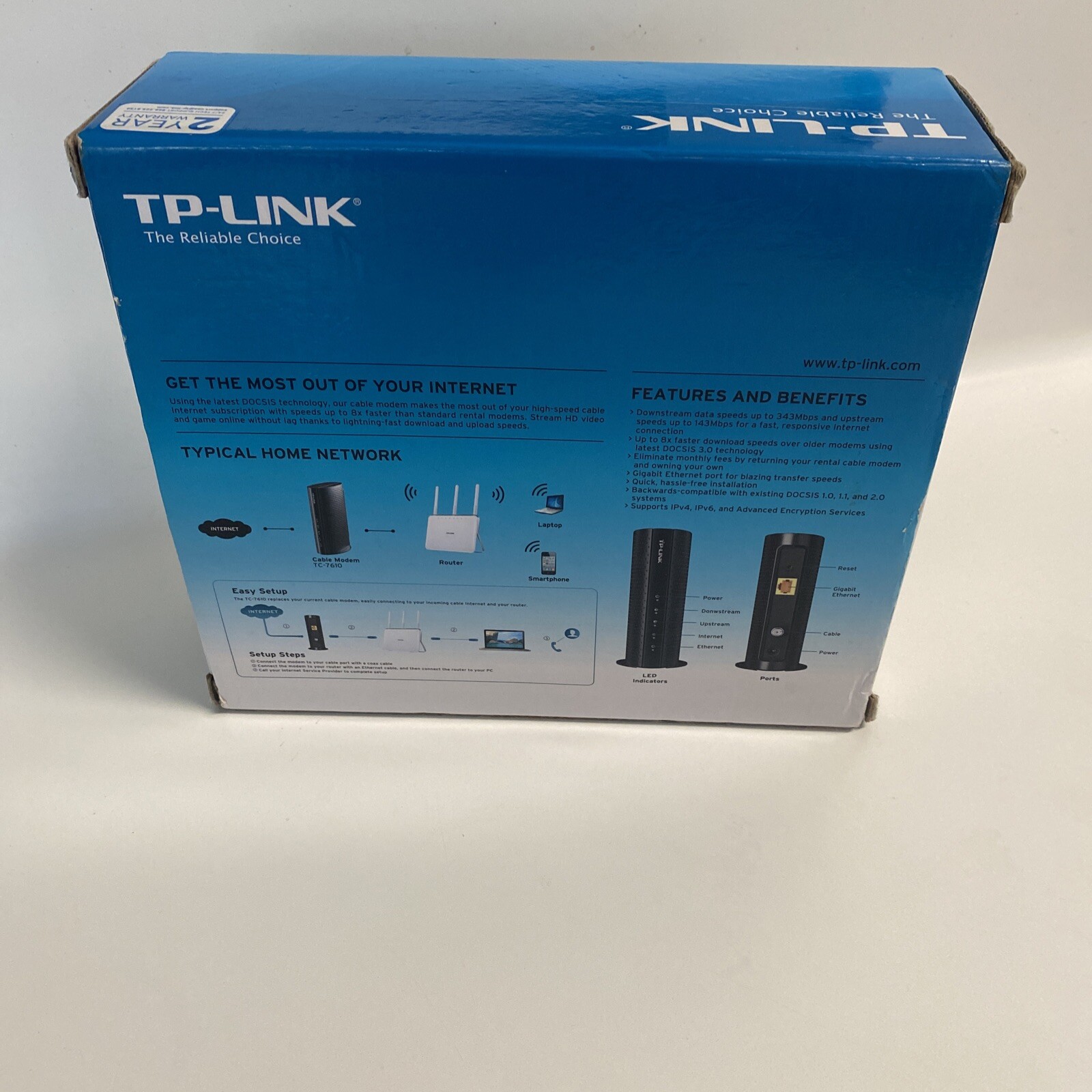 TP-LINK DOCSIS 3.0 Cable Modem TC-7610