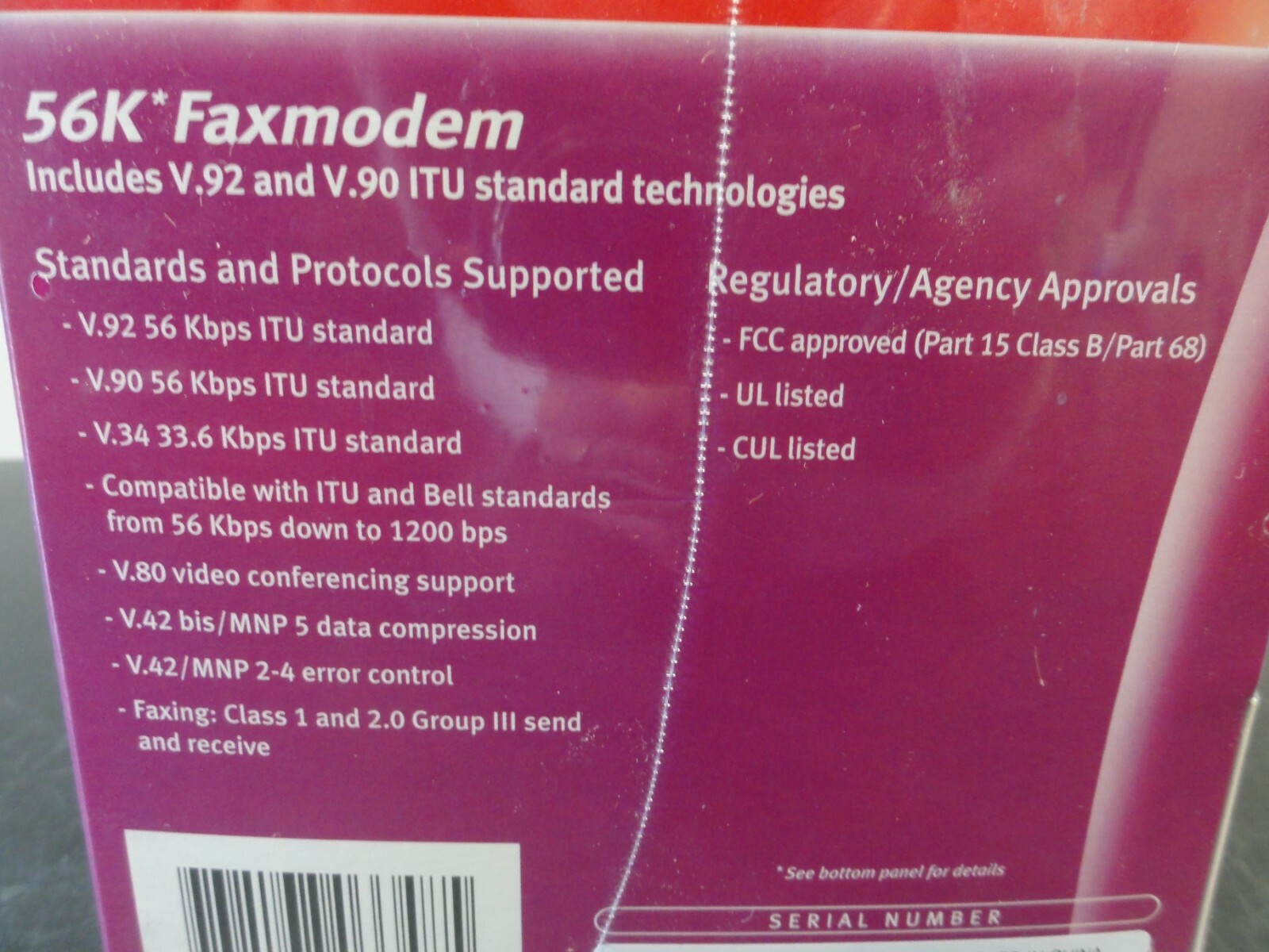 U.S Robotics USR 5686E 56K Faxmodem Modem Band