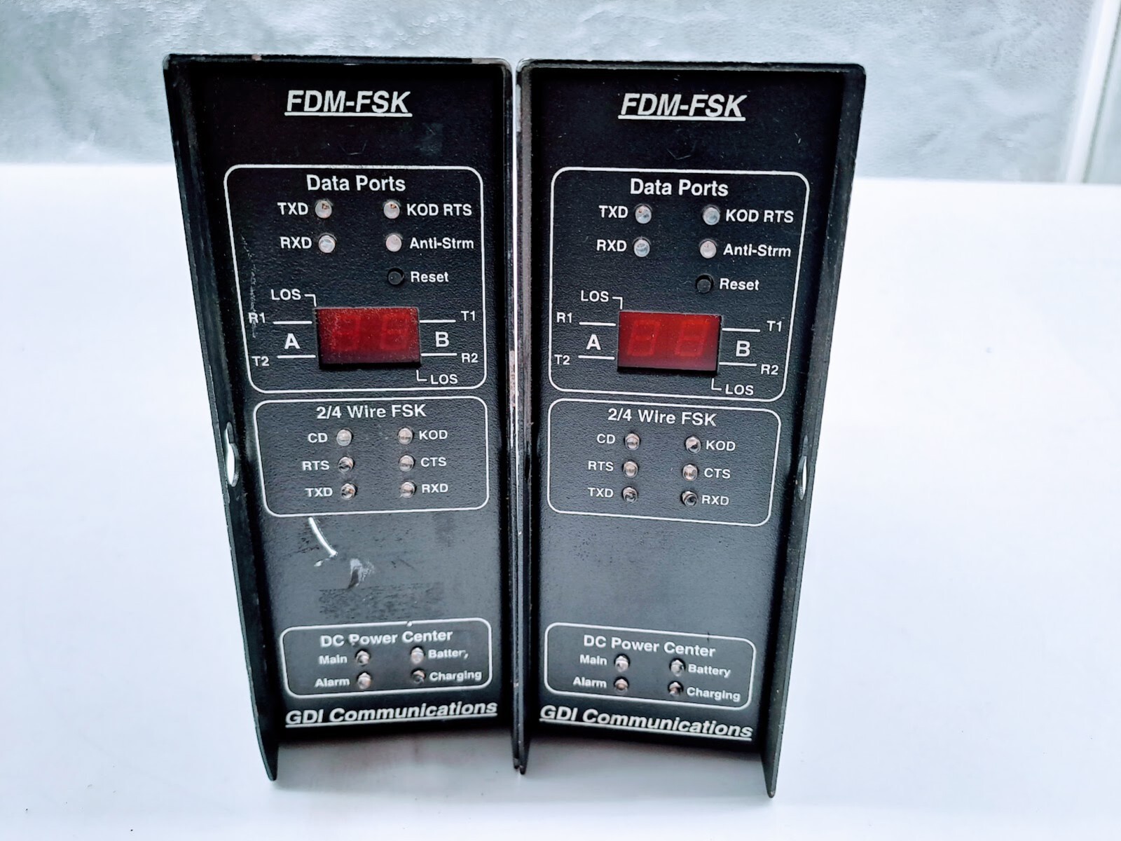 Lot of 2 GDI Communications FDM-FSK Fiber Optic Modem