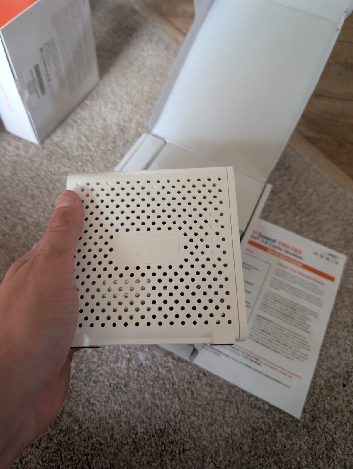ARRIS SURFboard SB6183 Cable Internet Modem Gaming Speed White NEW Open Box