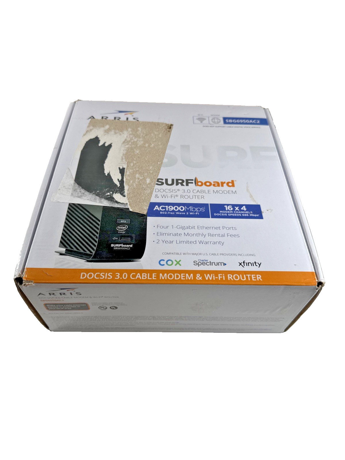 OPEN BOX ARRIS Surfboard SBG6950AC2 DOCSIS 3.0 Cable Modem /Wi-Fi Router READ!