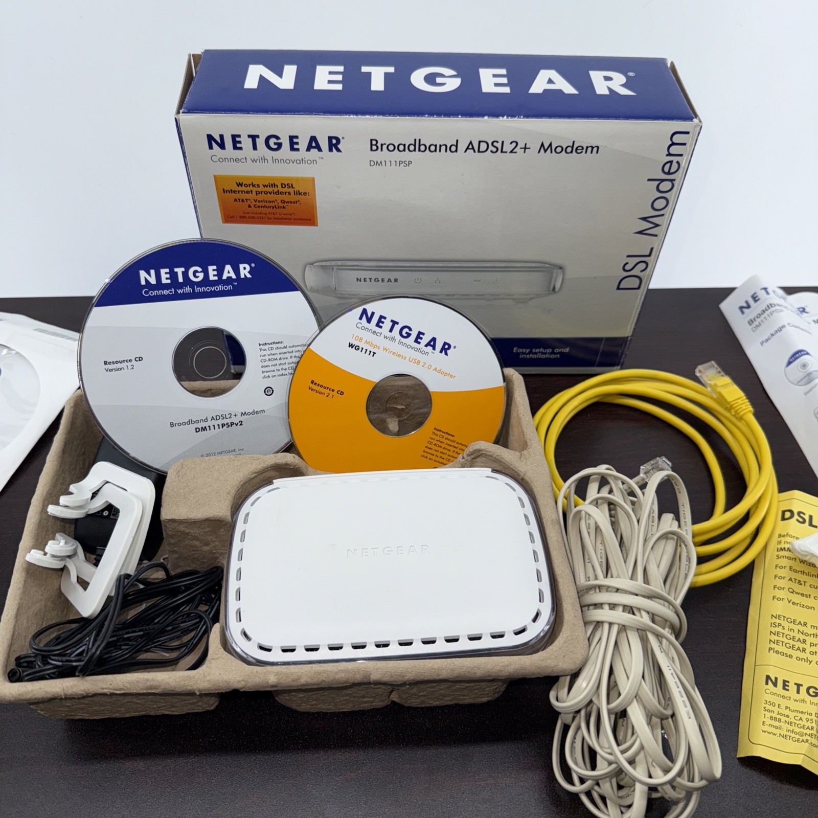 Netgear Broadband Wired Single Ethernet Port ADSL2 Plus Modem See Photos ***