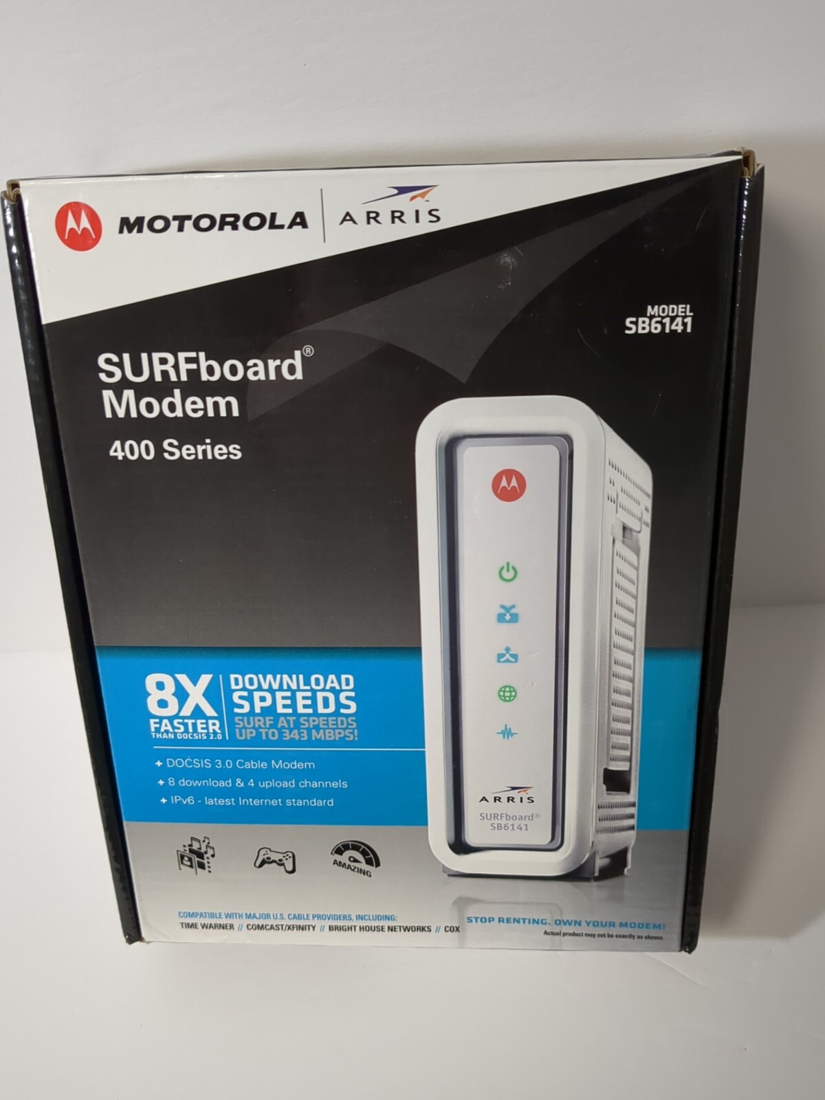 Motorola ARRIS SURFBoard Model SB6141 – DOCSIS 3.0 Cable Modem New Pre Owned