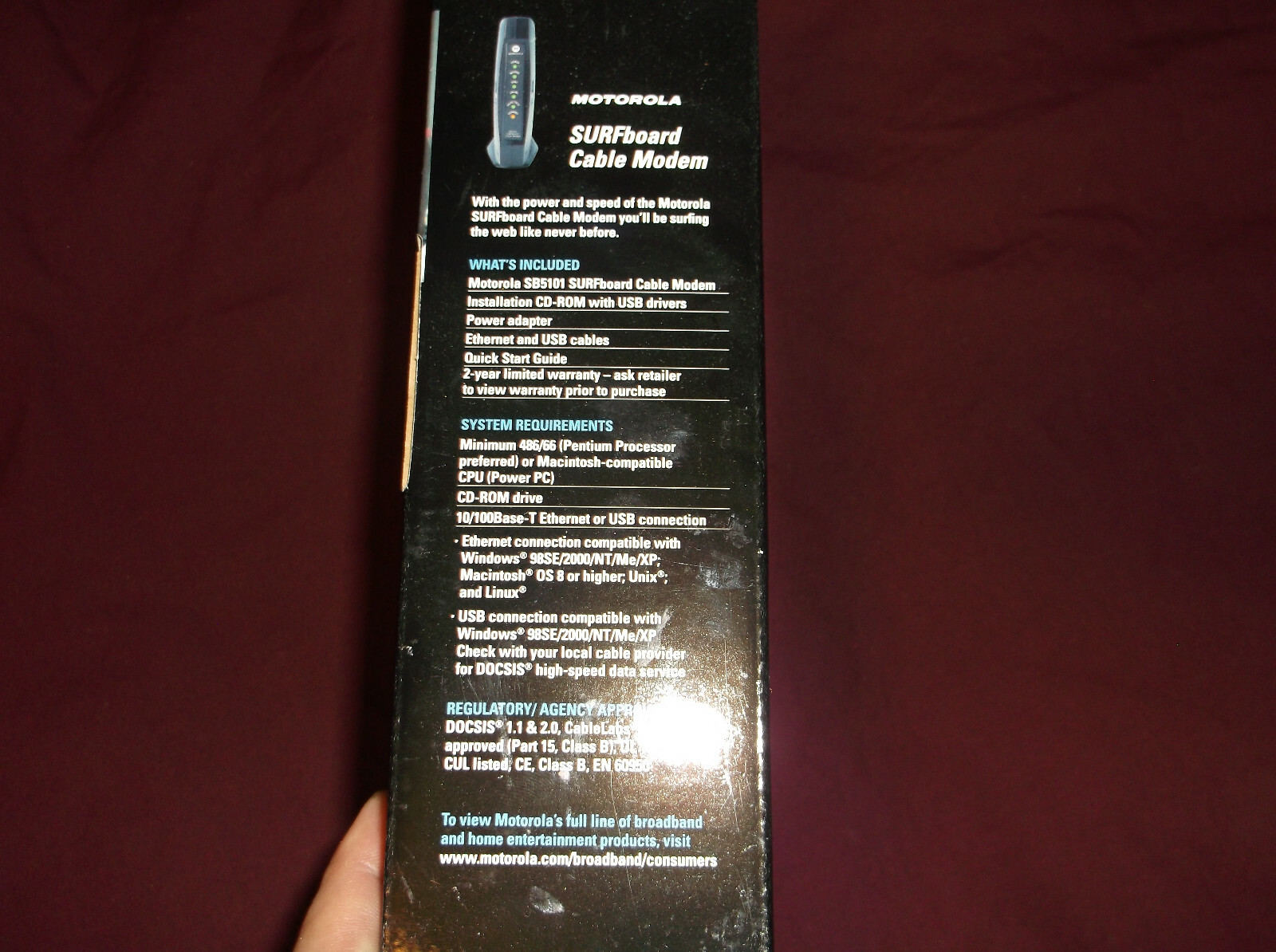 SEALED Motorola SURFboard SB5101U Cable Modem With AC Adapter BRAND NEW MINT
