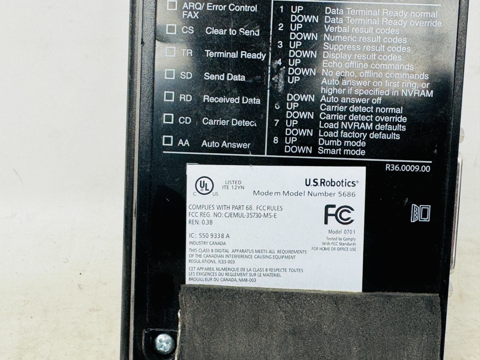 FACTORY SEALED US Robotics 56K Modem/ Fax/ V.92 USR5686E USED