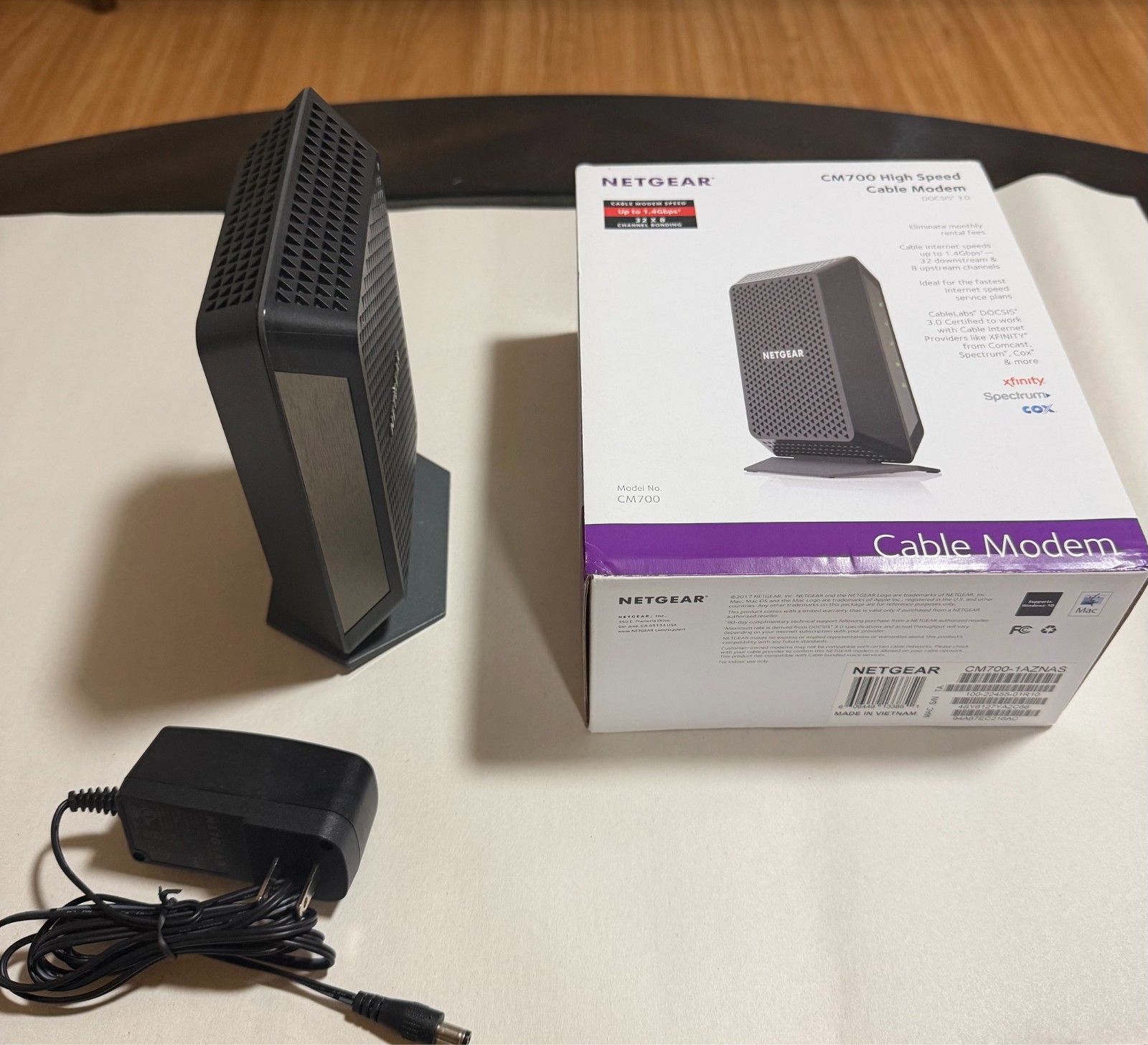 NETGEAR CM700-1AZNAS DOCSIS 3.0 Cable Modem 32×8 for Xfinity by Comcast 1.4gbps