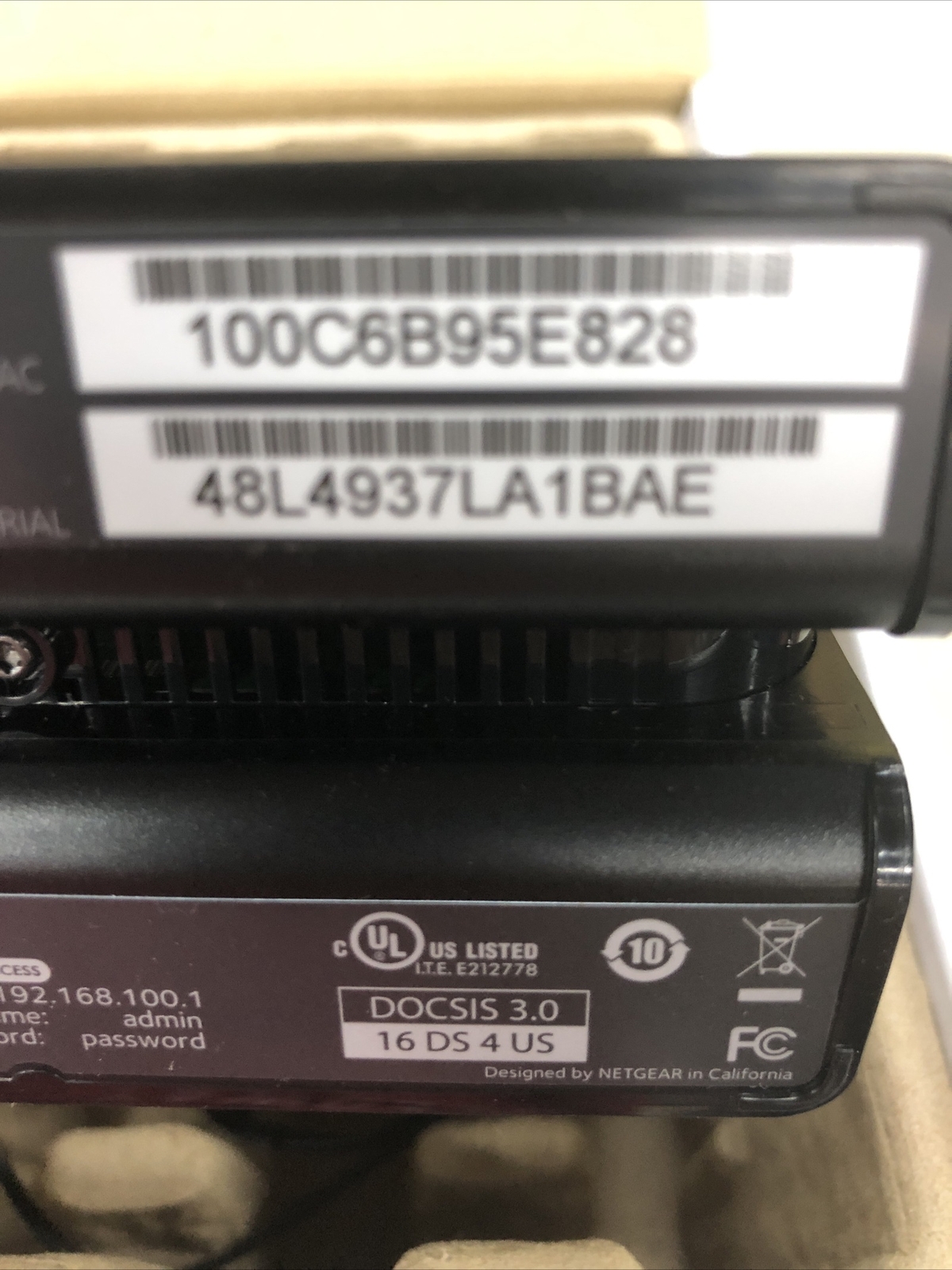 NETGEAR CM500-1AZNAS 16×4 DOCSIS 3.0 Cable Modem, speeds of 686Mbps Used