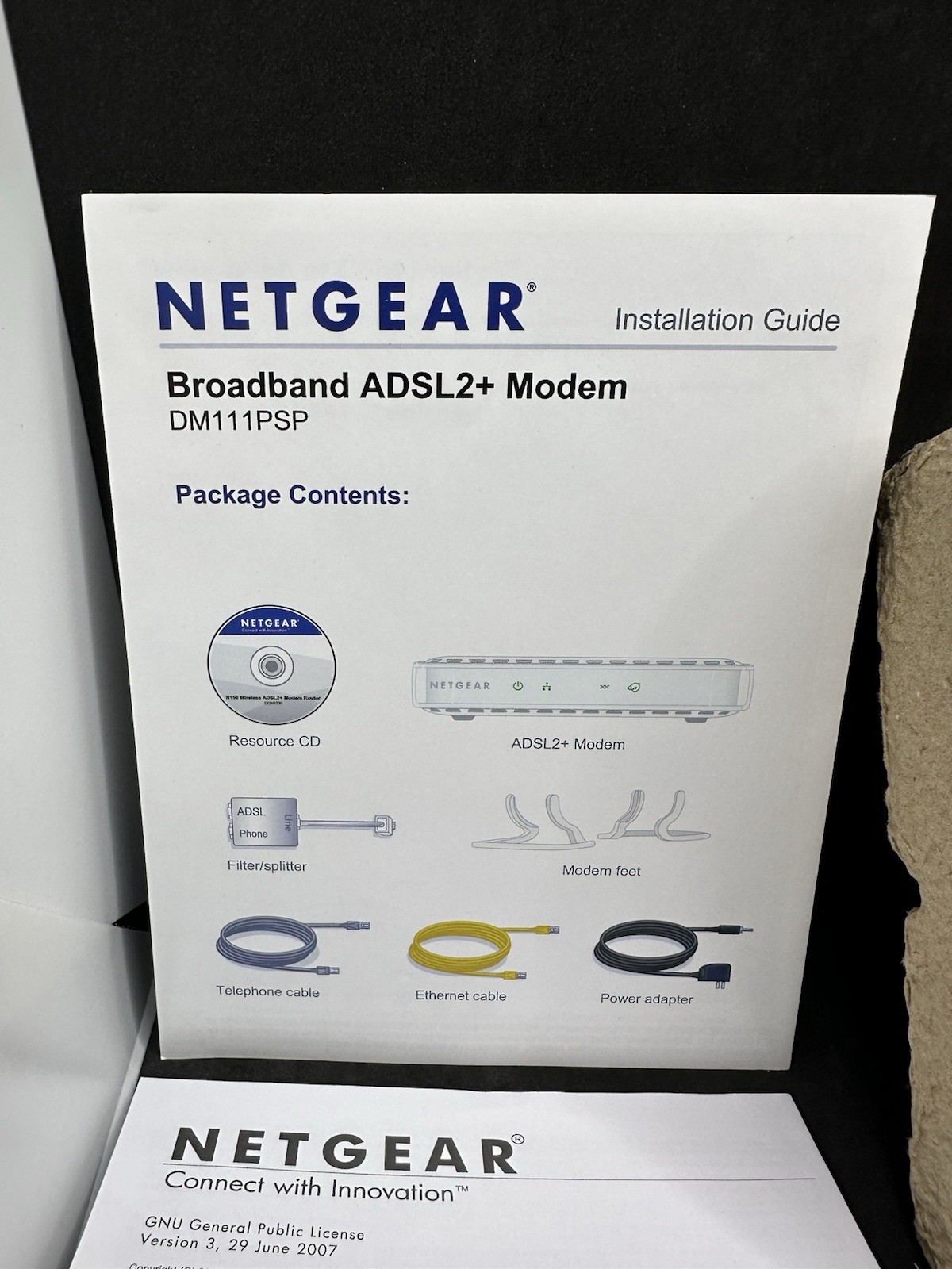 NETGEAR Broadband ADSL2+ Modem DM111PSP DSL Modem Never Used