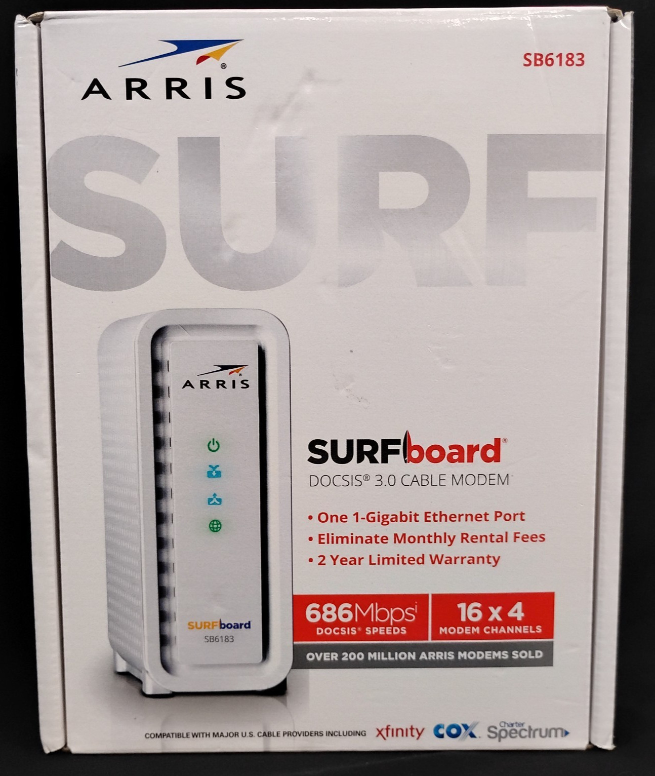 ARRIS SURFboard SB6183 DOCSIS 3.0 Cable Modem Sealed 16×4 Gigabit Xfinity Cox