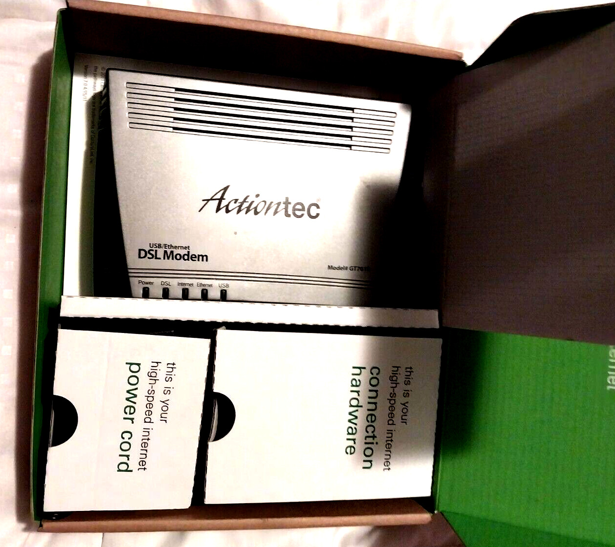 Actiontec USB Ethernet DSL Modem GT701R In Original Box
