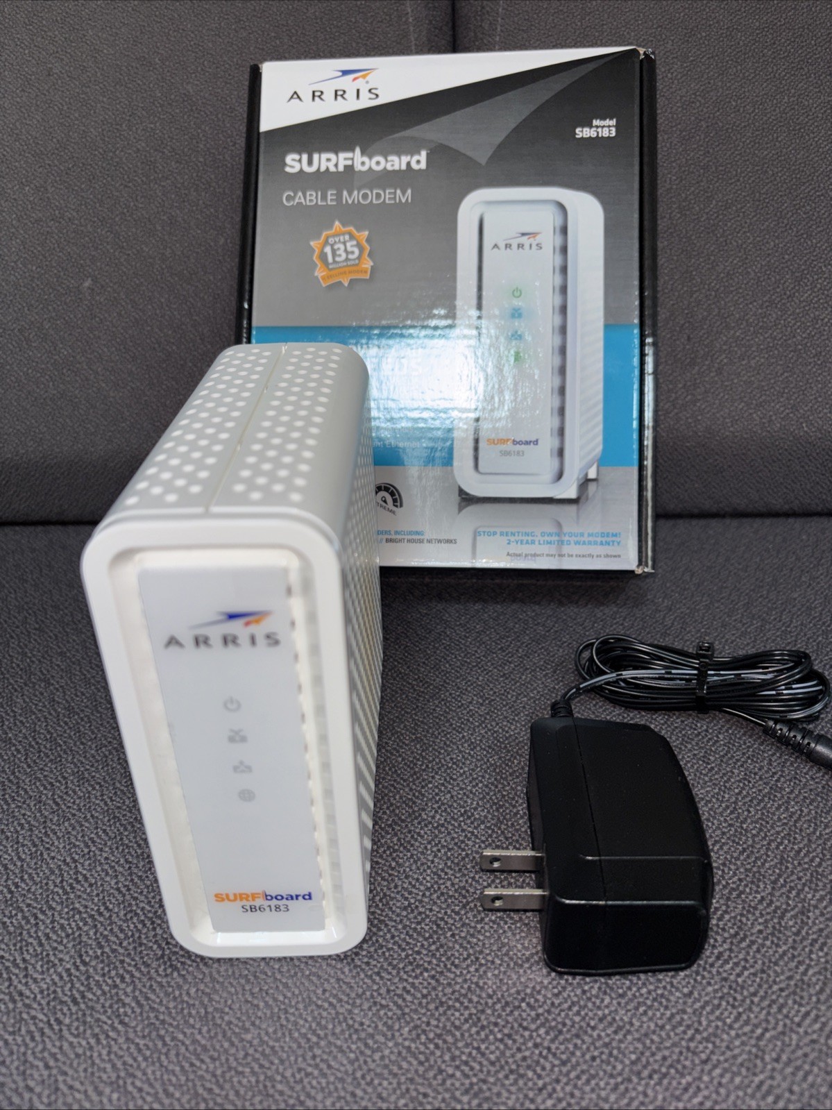 ARRIS SURFboard SB6183 Cable Modem 16×4 Channels DOCSIS 3.0 – white