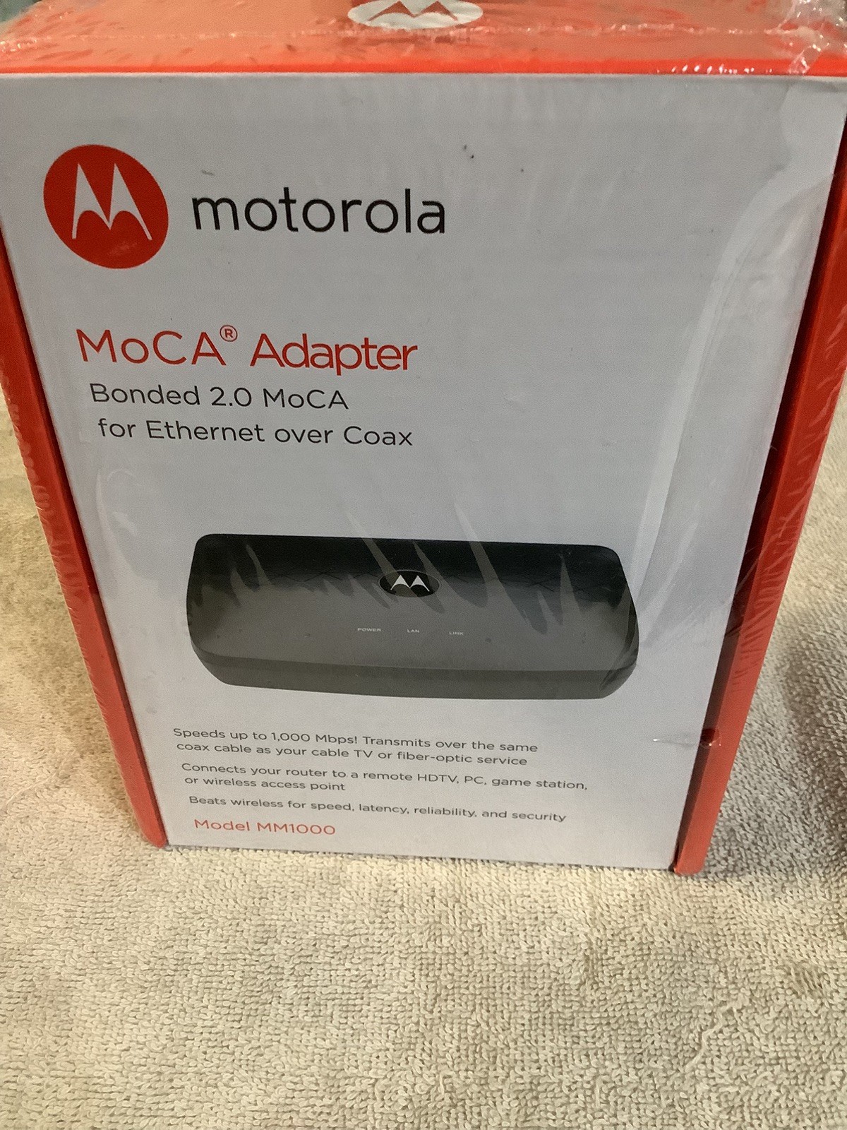 Motorola MOCA/MM1000 Adapter’s for Ethernet Over Coax Bonded 2.0 NEW SEALED