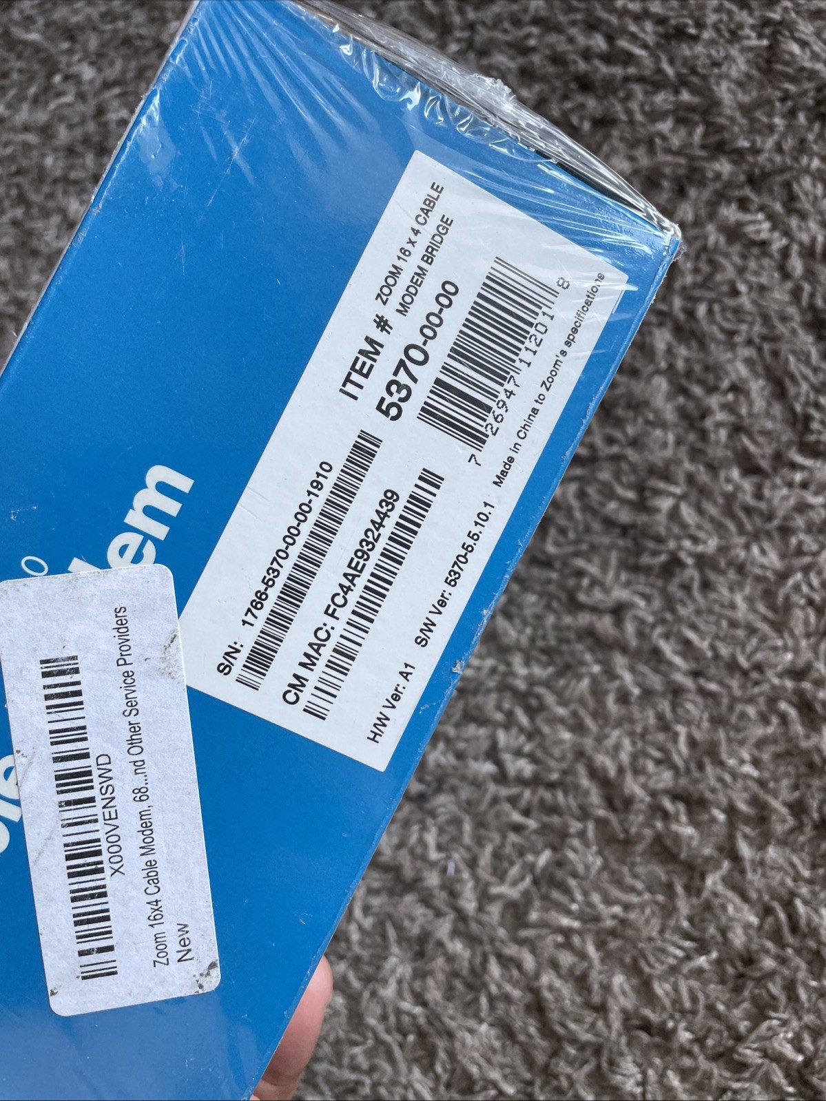 ZOOM Cable Modem Model 5370: 686 Mbps* 16×4 DOCSIS 3.0 Tested