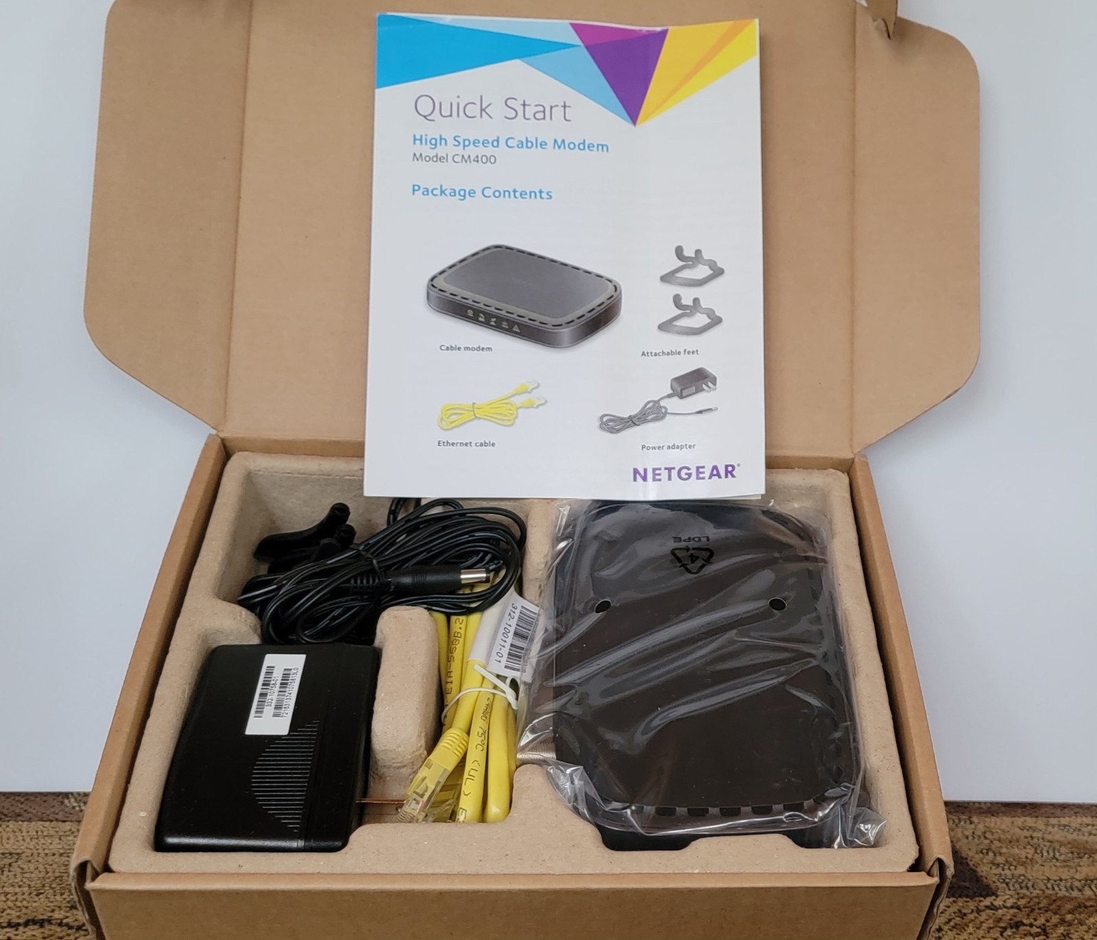 NEW Netgear CM400 High Speed Cable Modem DOCSIS 3.0 340 mbps-NEW