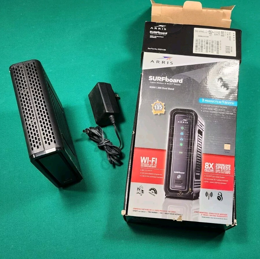 Motorola Arris SURFboard SBG6580 N300 Dual Band Wifi Router
